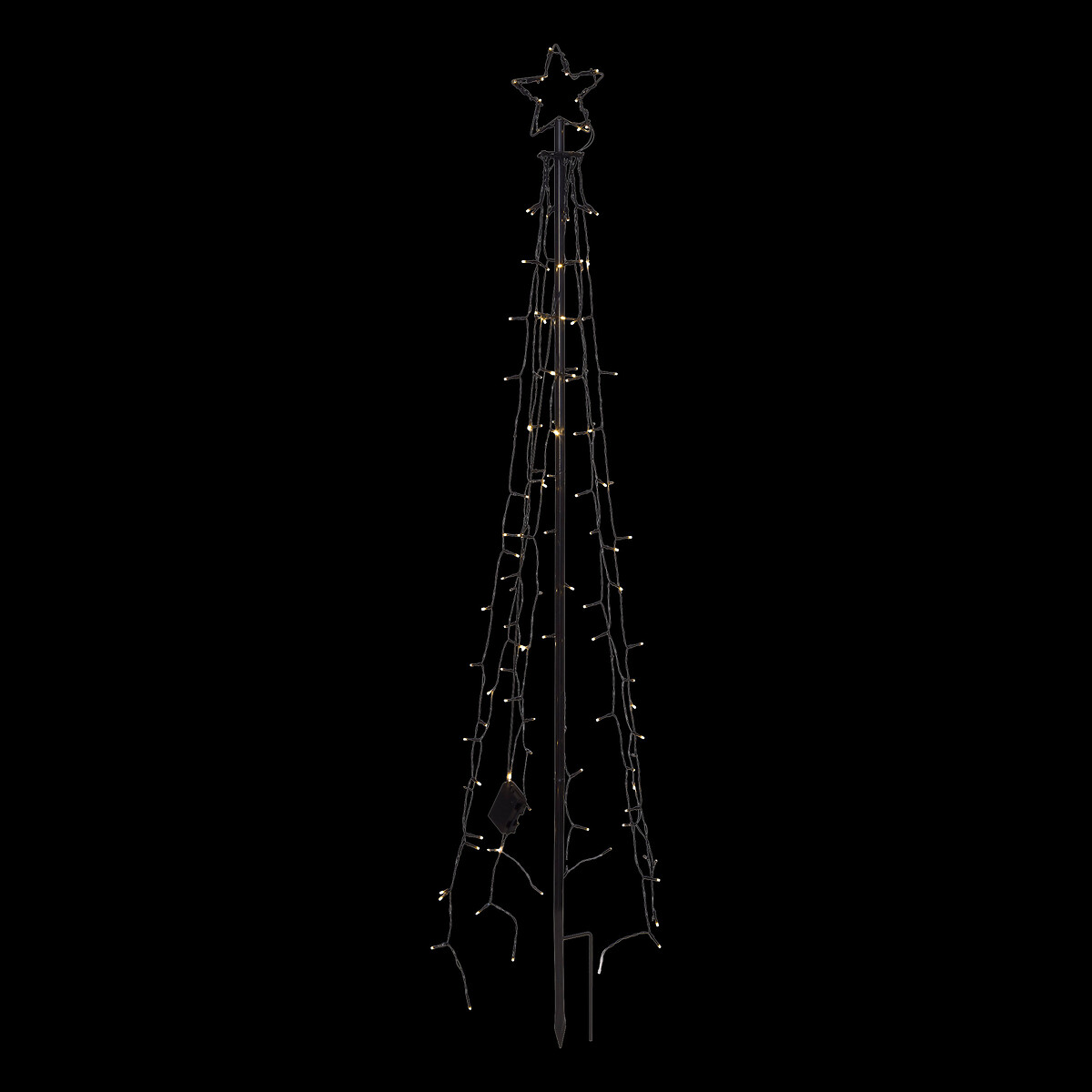 &Aacute;rvore luminosa com 130 leds branco quente 150cm