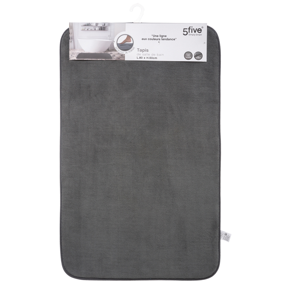 Tapete Wc Cinza 80x50cm