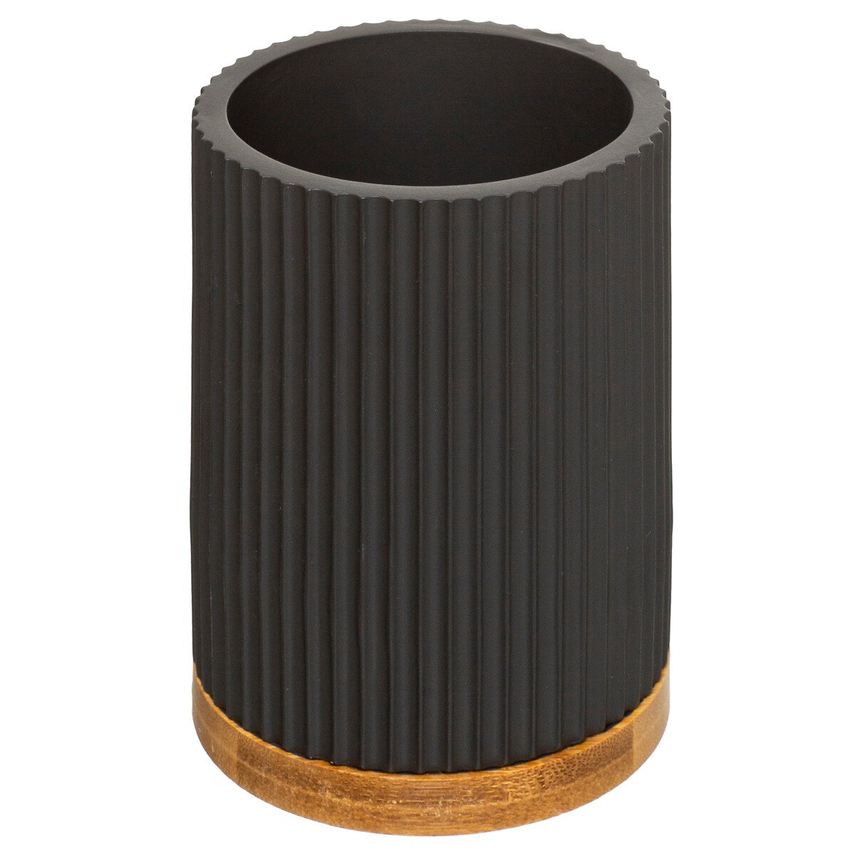 Escova wc NATUREO preto com base em bambu