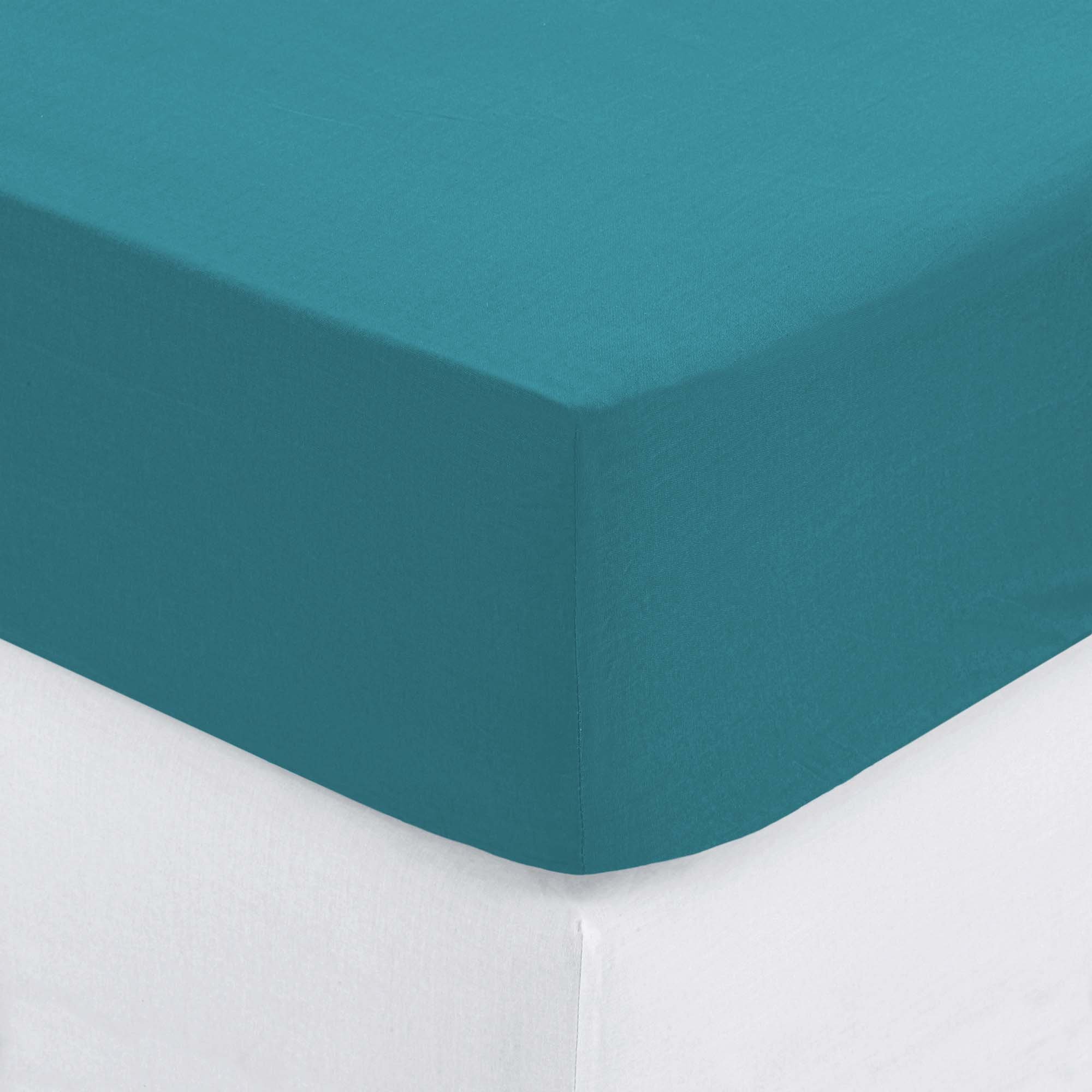 Lençol ajustável azul 140x190cm,  Lençol ajustável azul 140x190cm