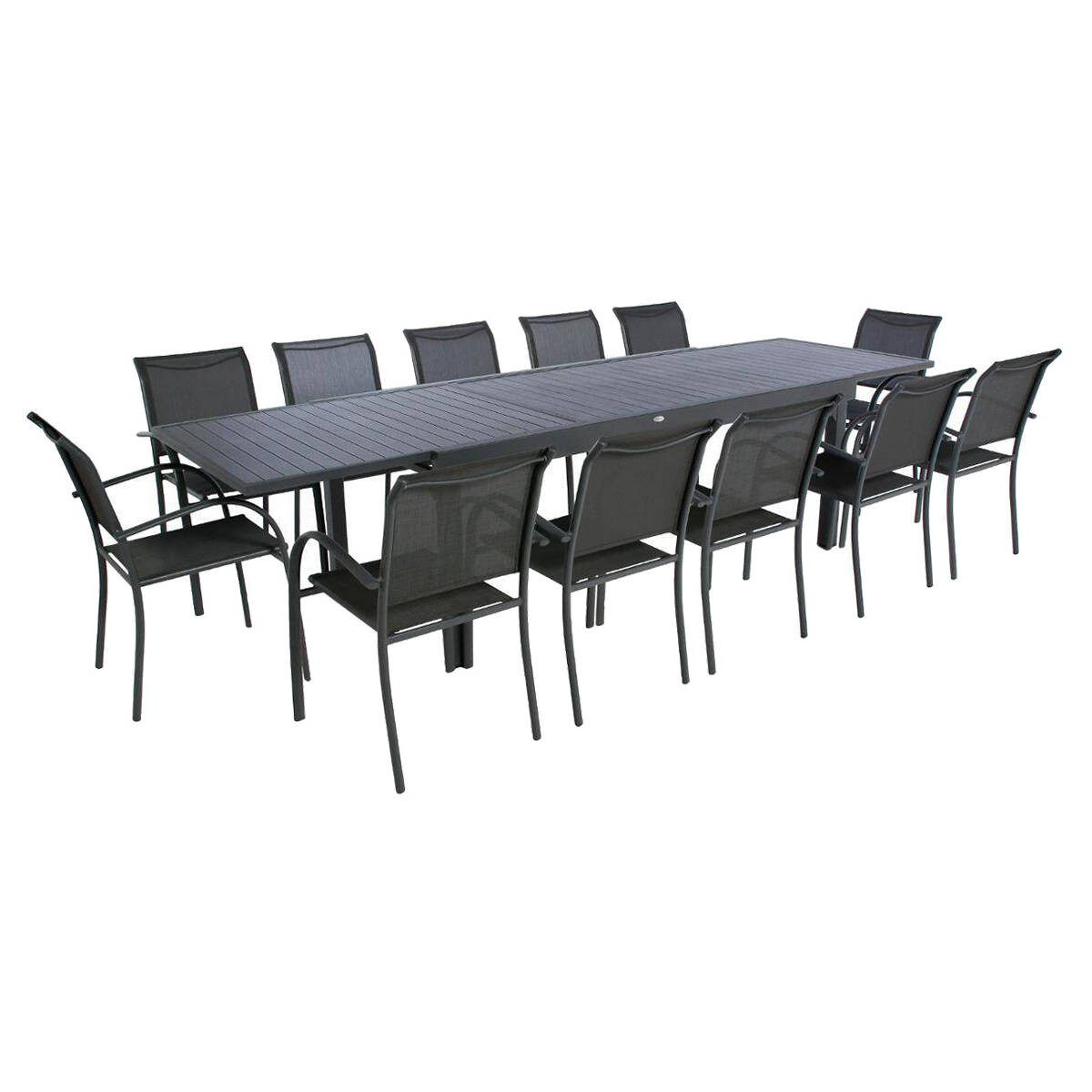 Mesa extensível PIAZZA cinza escuro 200/320cm,  Mesa extensível PIAZZA cinza escuro 200/320cm