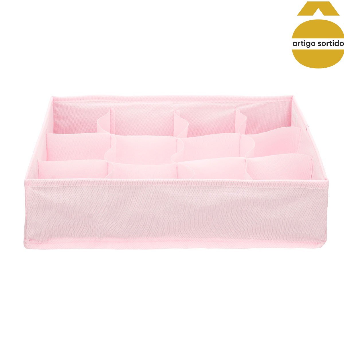 Caixa organizadora multicolor em TNT