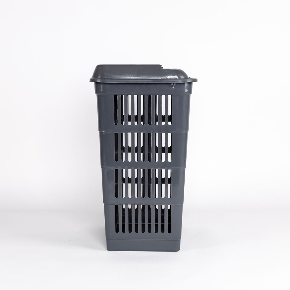 Cesto para roupa suja com tampa cinza 40L