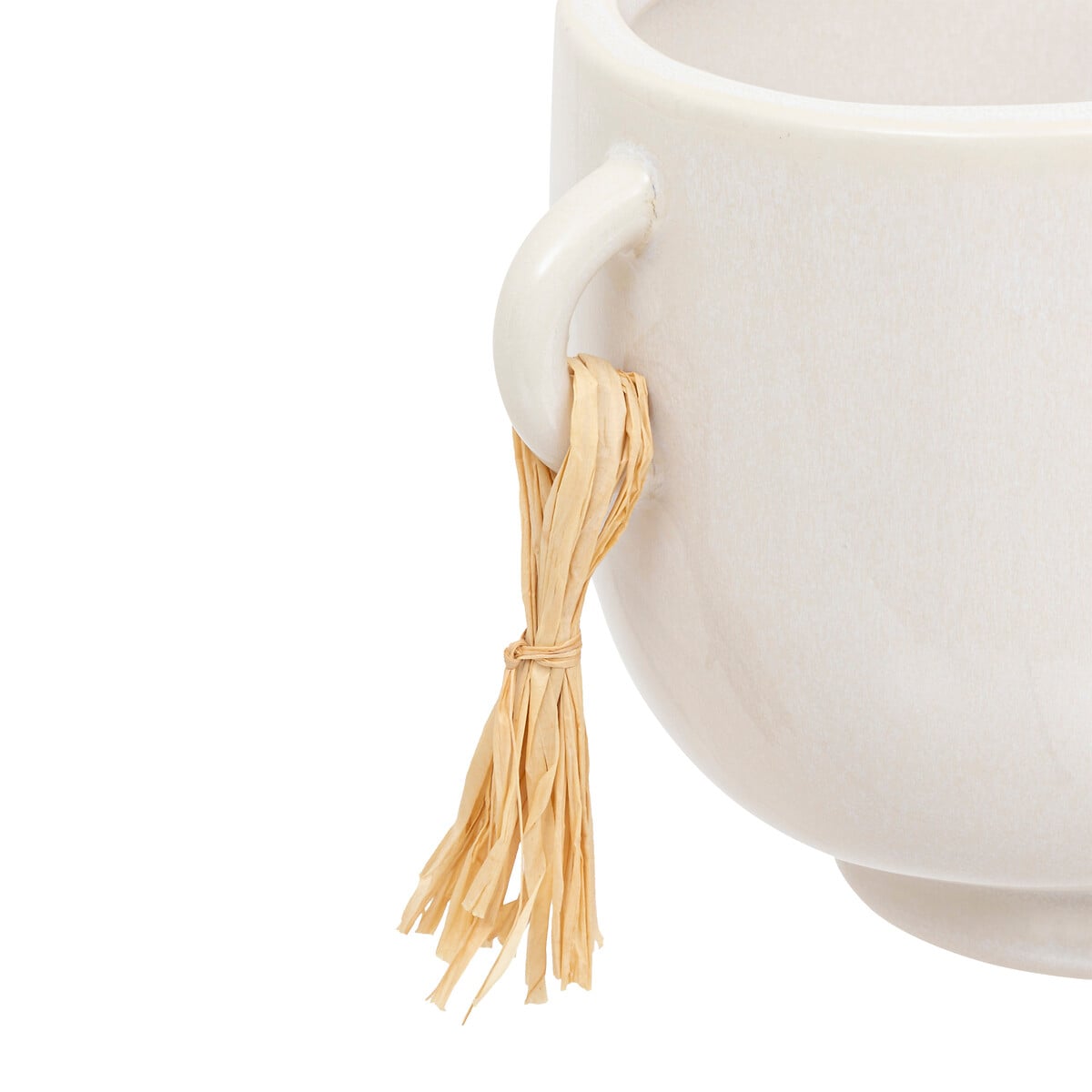 Vaso SOLEYA branco em cer&acirc;mica 30cm