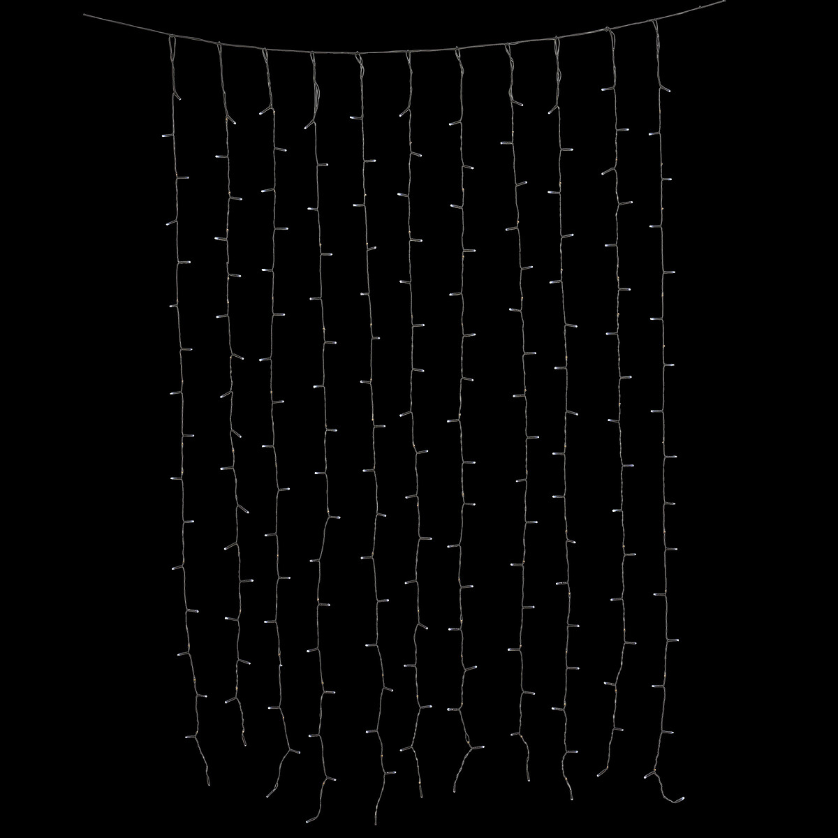 Cortina de natal 204LED branco frio 120cm