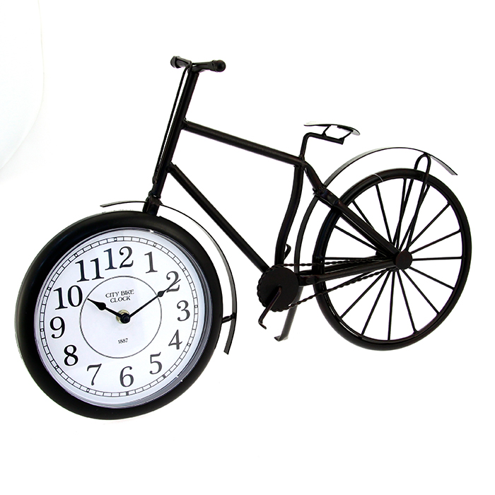 Rel&oacute;gio de mesa decorativo bicicleta