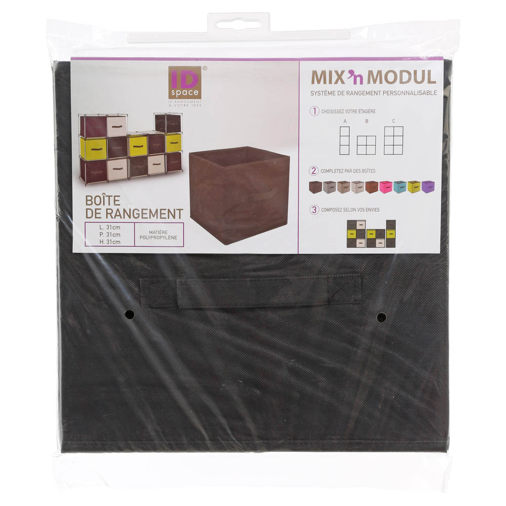 Caixa para arruma&ccedil;&atilde;o antracite com pega