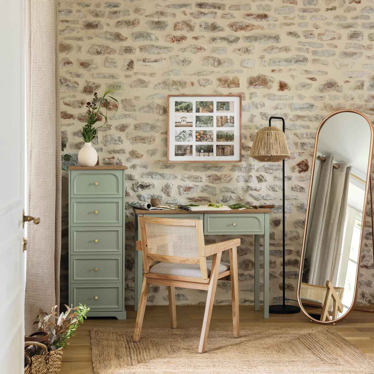 Candeeiro de p&eacute; JILY bege 150cm