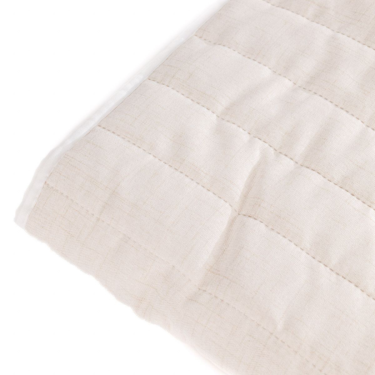 Colcha efeito linho AVALON bege claro 250x270cm