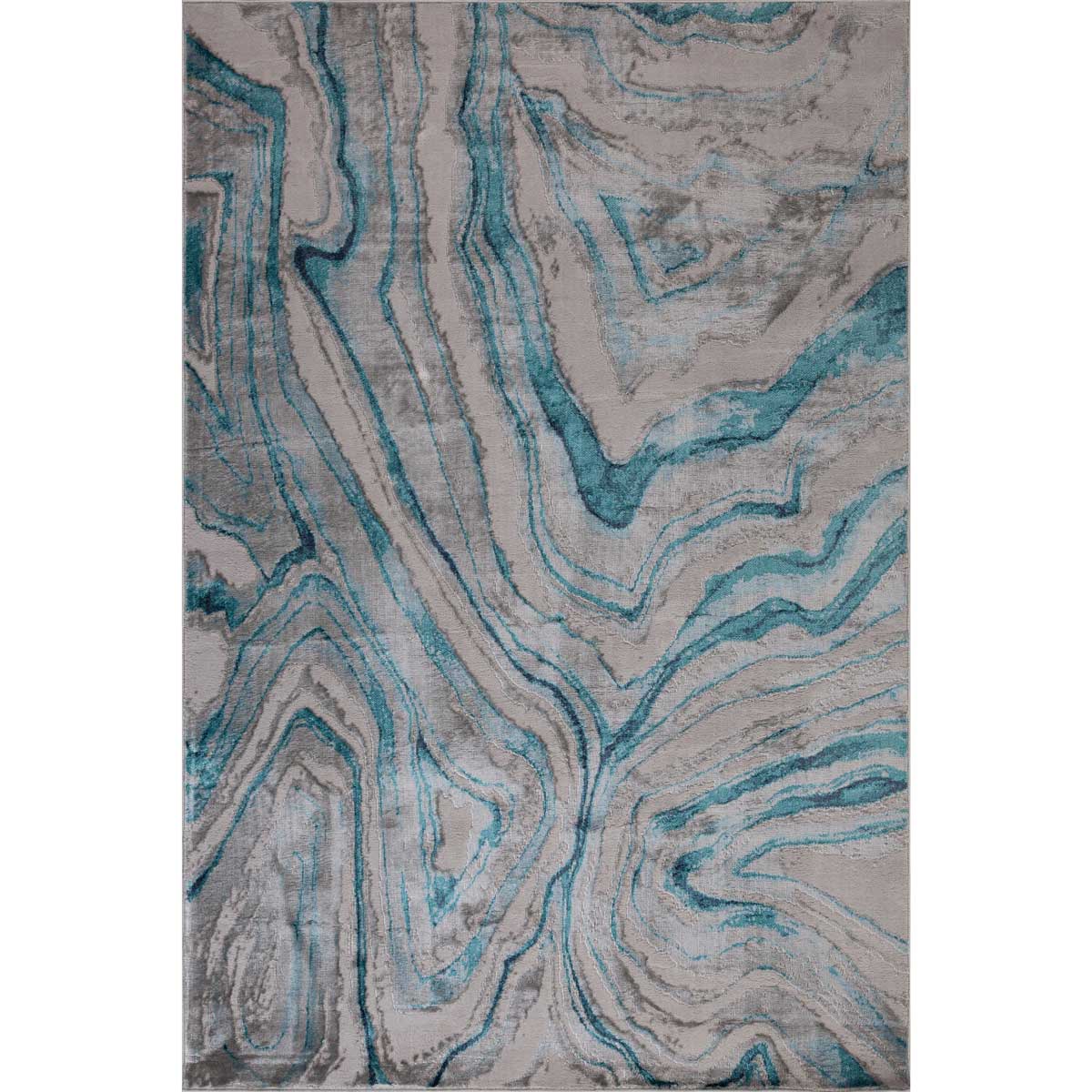 Tapete ZAHA abstract cinza e azul 133x190cm