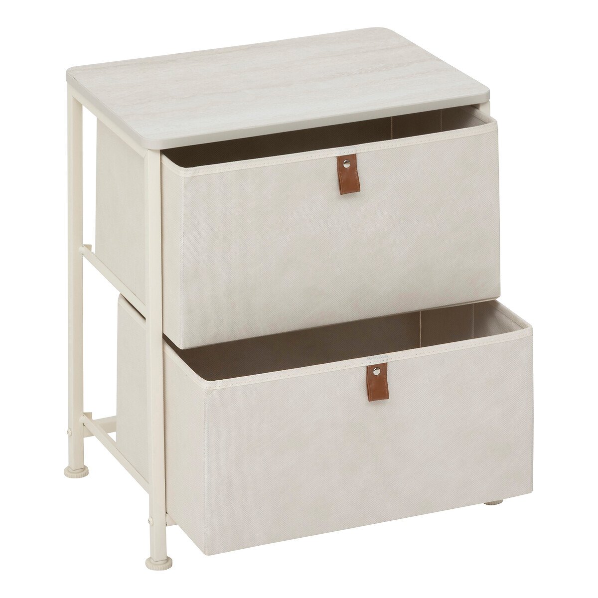 M&oacute;vel de arruma&ccedil;&atilde;o TISSA bege com 2 gavetas