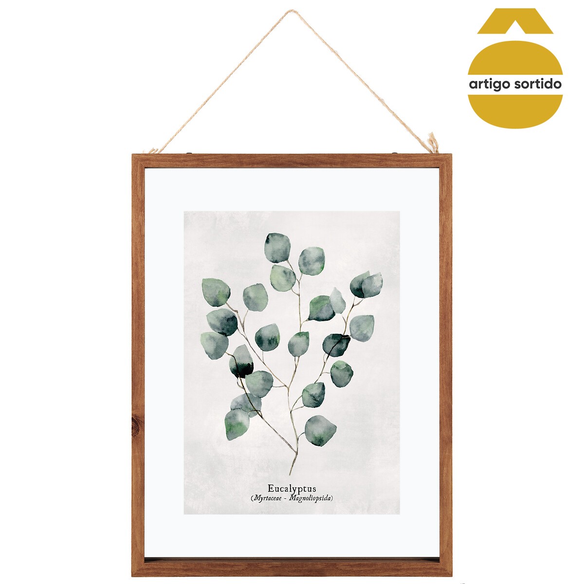 Quadro decorativo folhas 48x38cm