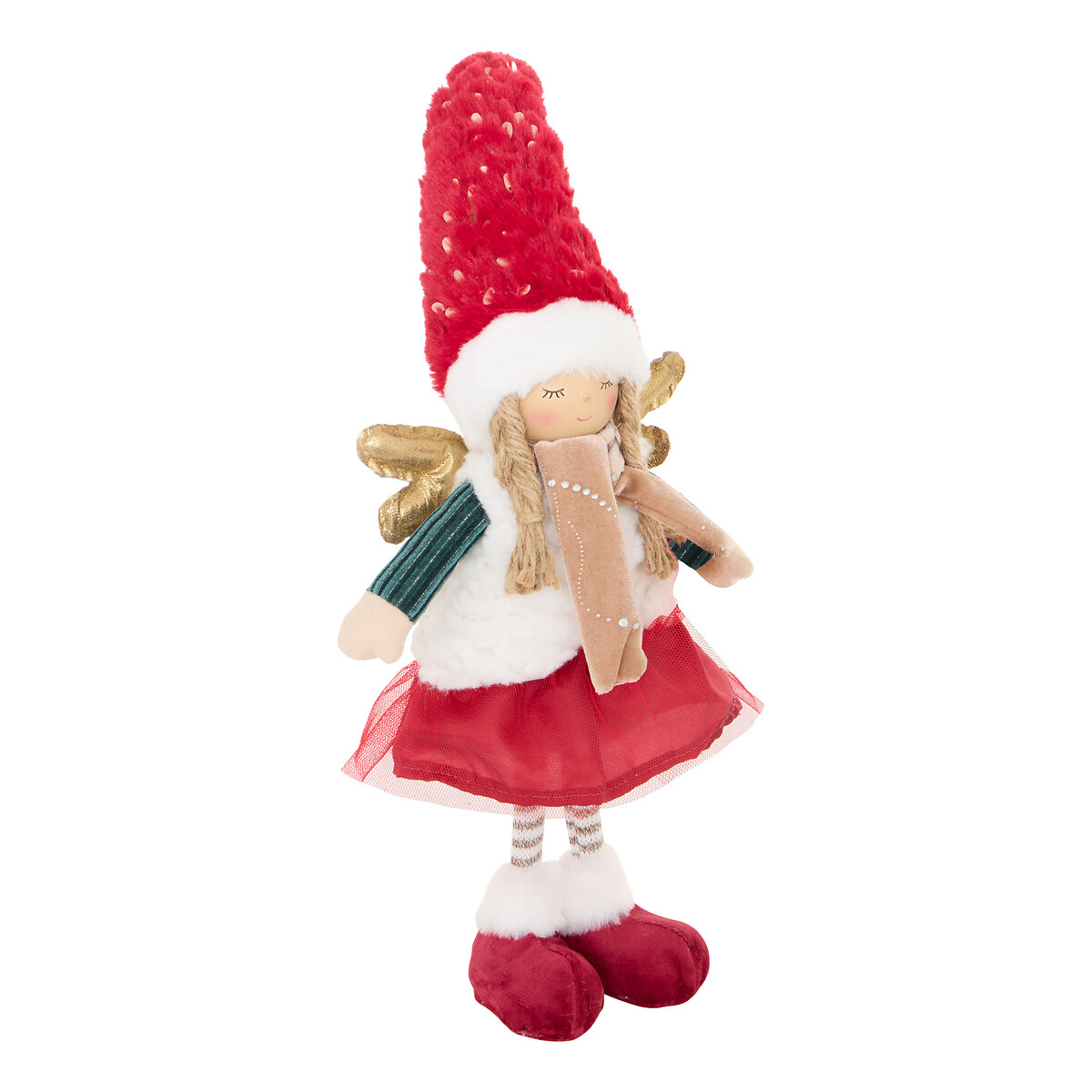 Figura Fada com asas e chap&eacute;u Eva 50cm