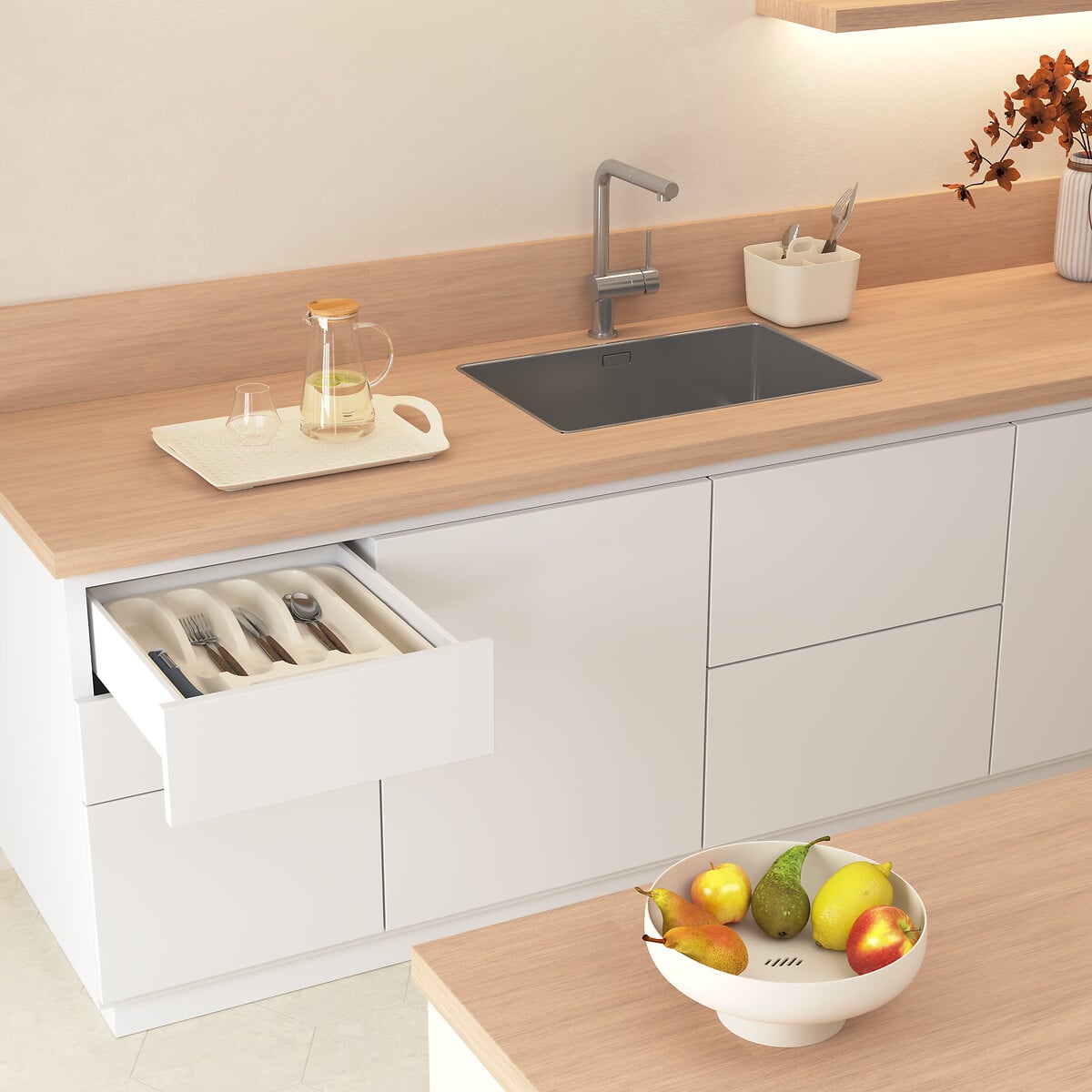 Fruteira POLY bege 26cm