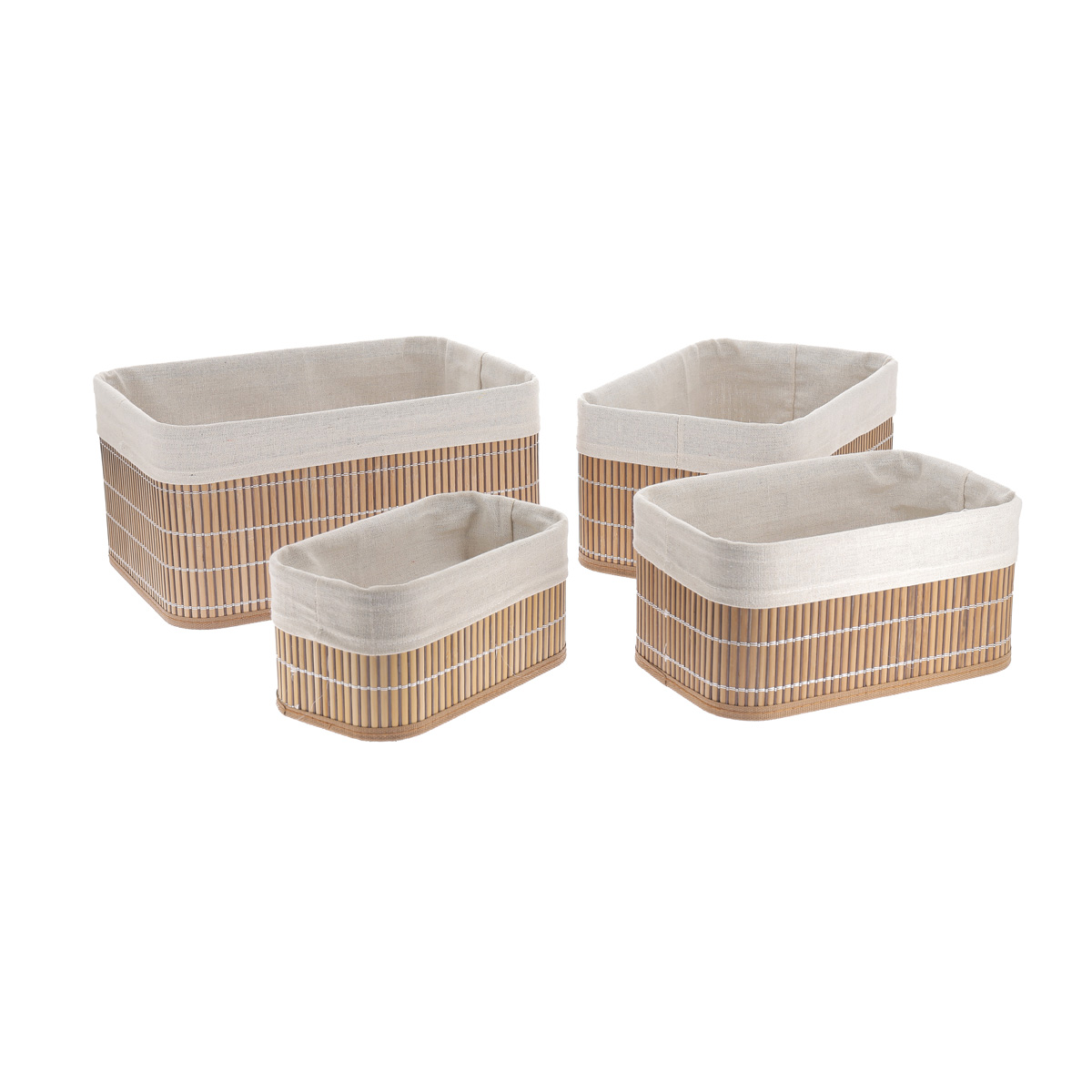 Cesto wc bambu e tecido,  Cesto wc bambu e tecido