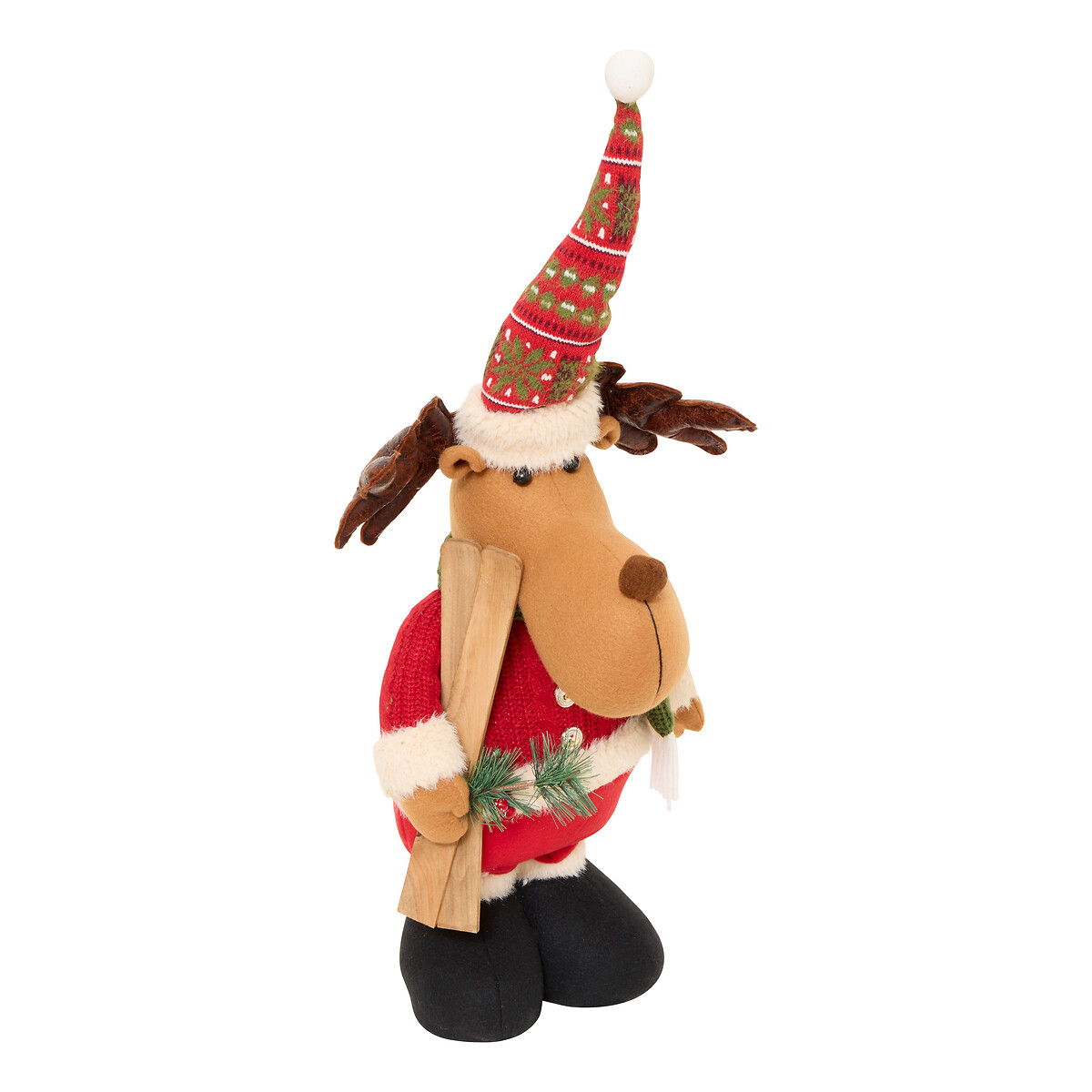 Figura Rena com gorro e esquis 94cm
