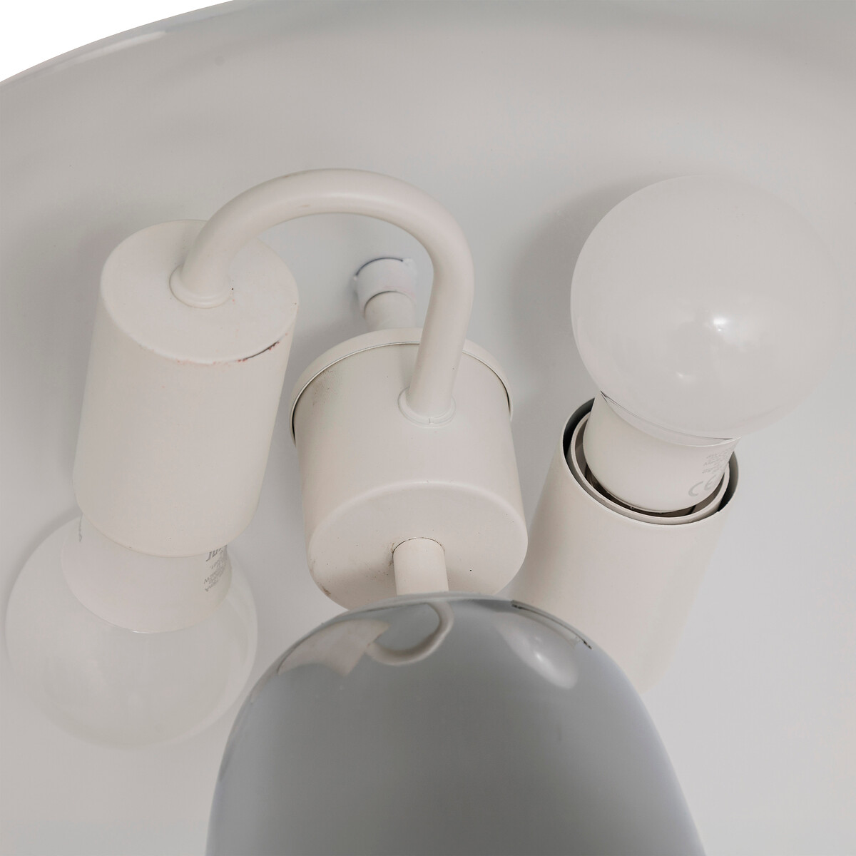 Candeeiro de mesa cogumelo OMIA prateado em metal 34x36cm