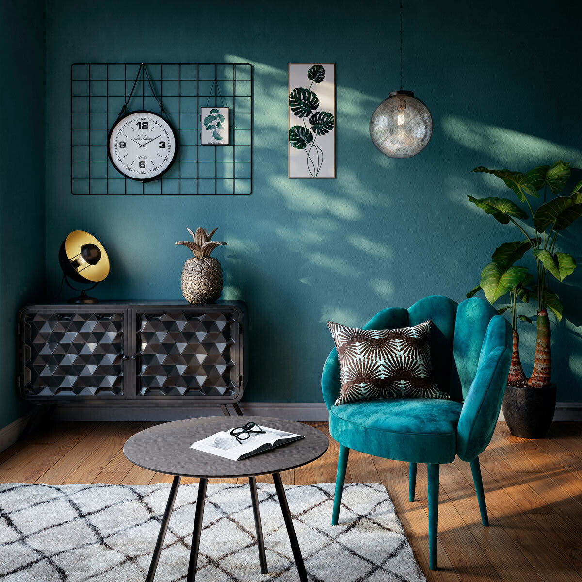 Planta bananeira artificial com vaso 124cm