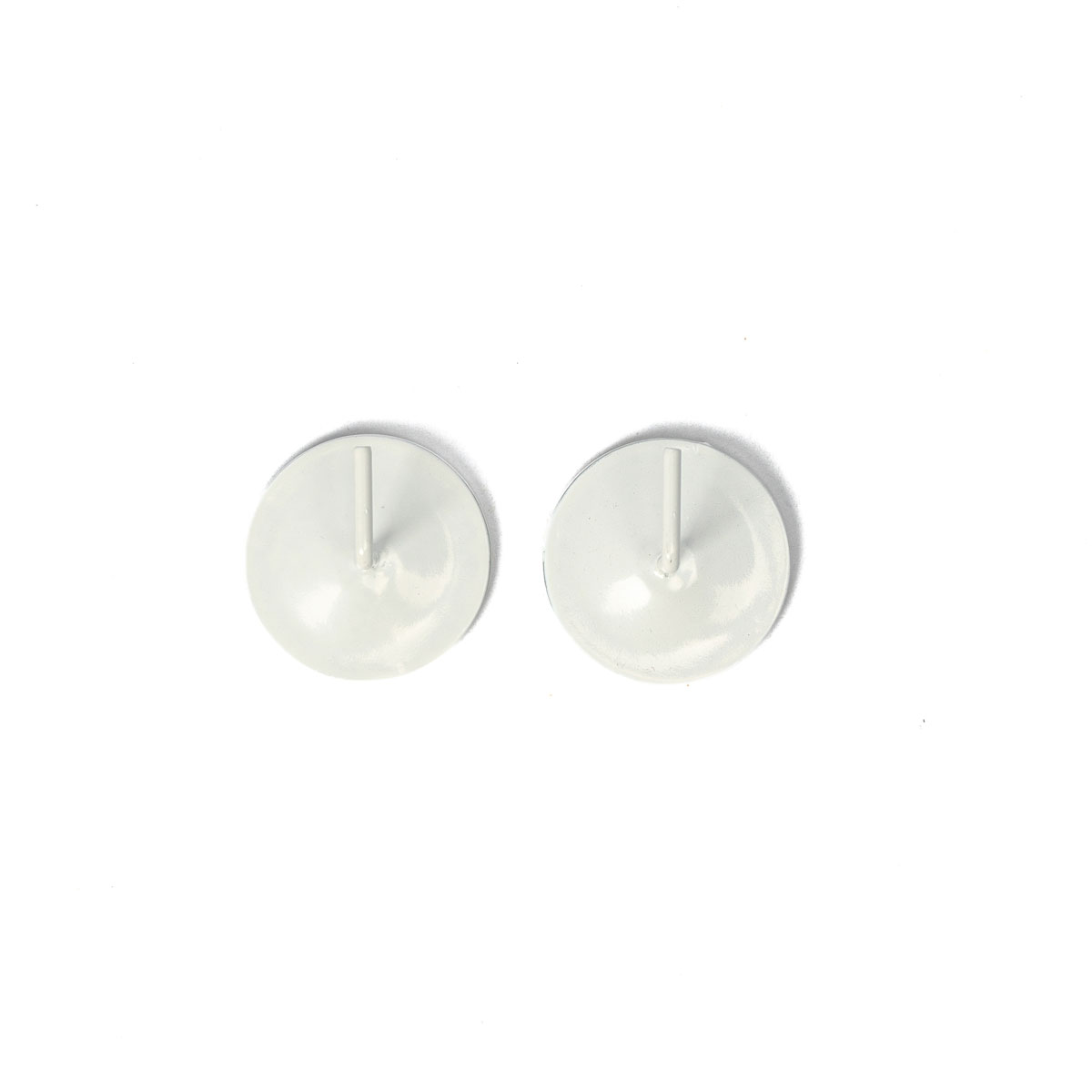 Conjunto de 2 suportes met&aacute;licos adesivos brancos