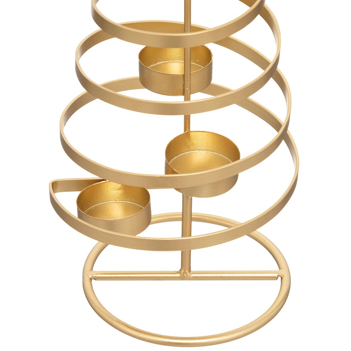 Castiçal dourado formato árvore de natal 40cm,  Castiçal dourado formato árvore de natal 40cm