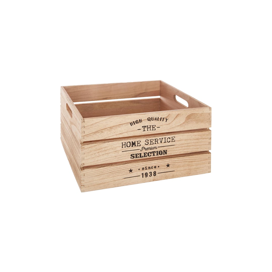 Caixa em madeira FACTORY natural 25x15x12cm