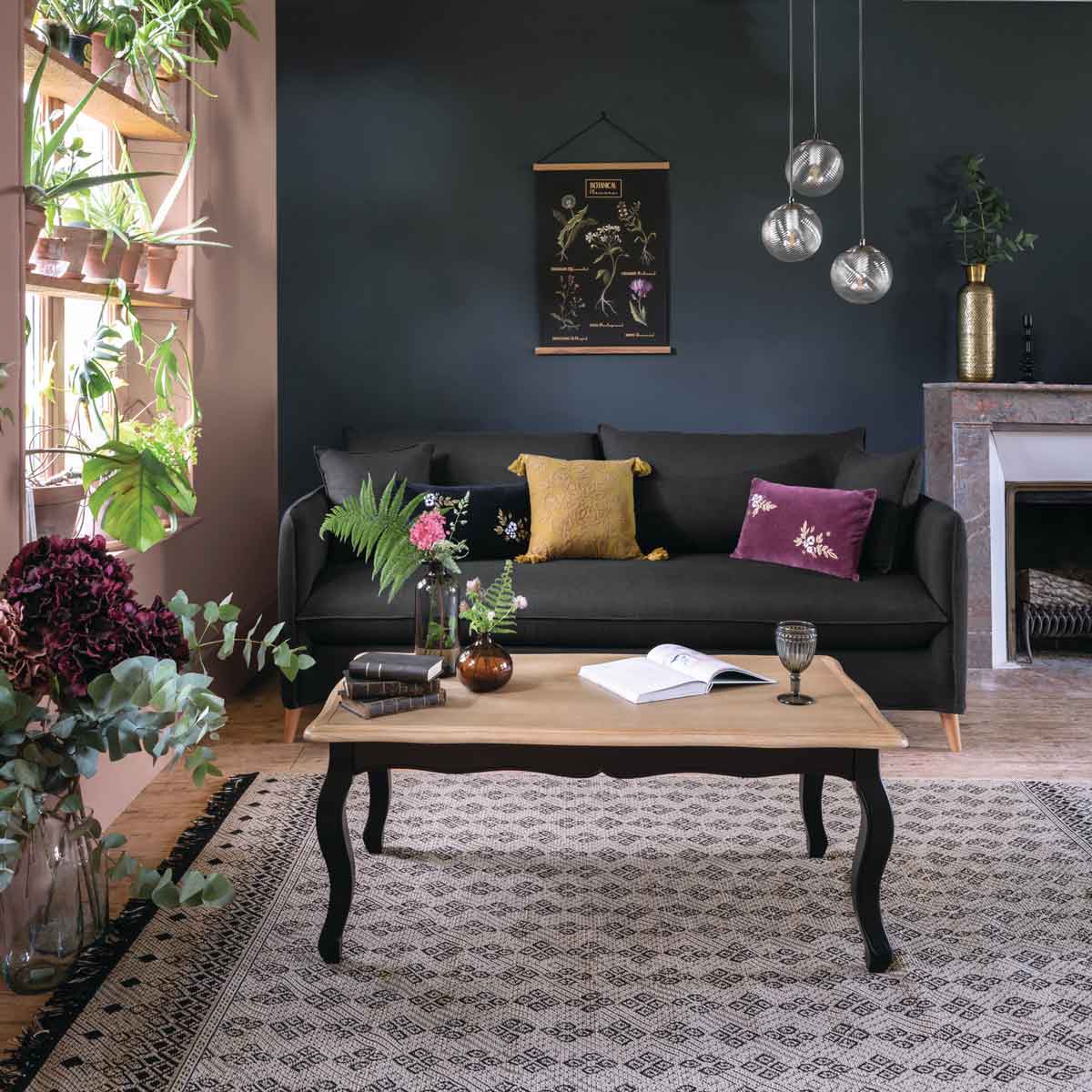 Mesa de centro CHRYSA em madeira pinho