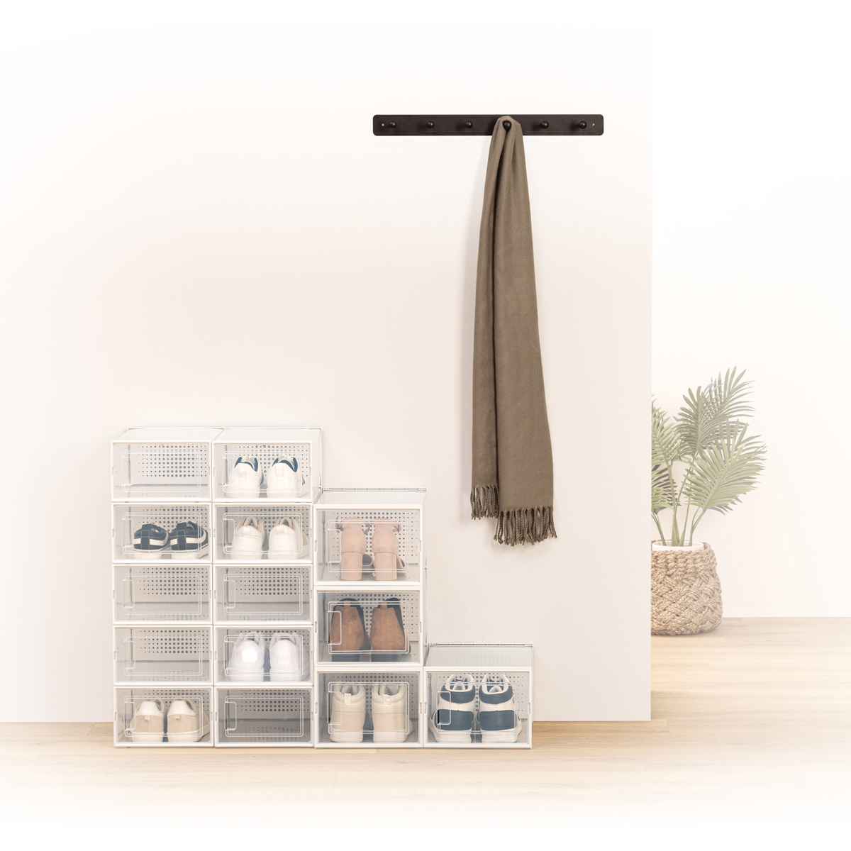 Caixa de arrumação m stak para sapatos