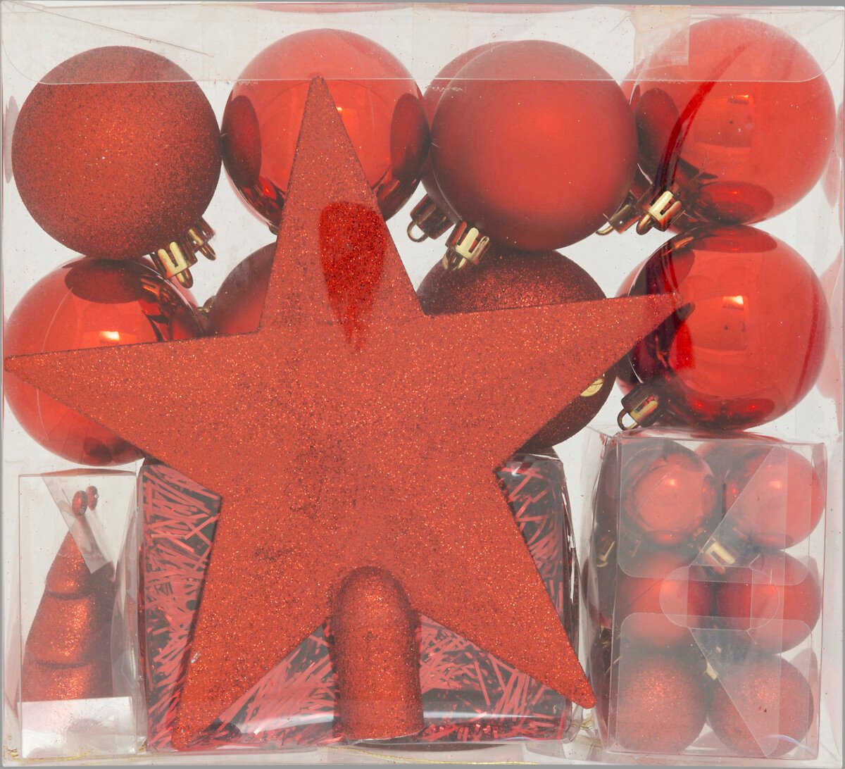 Conjunto de 44 peças para decoração vermelho