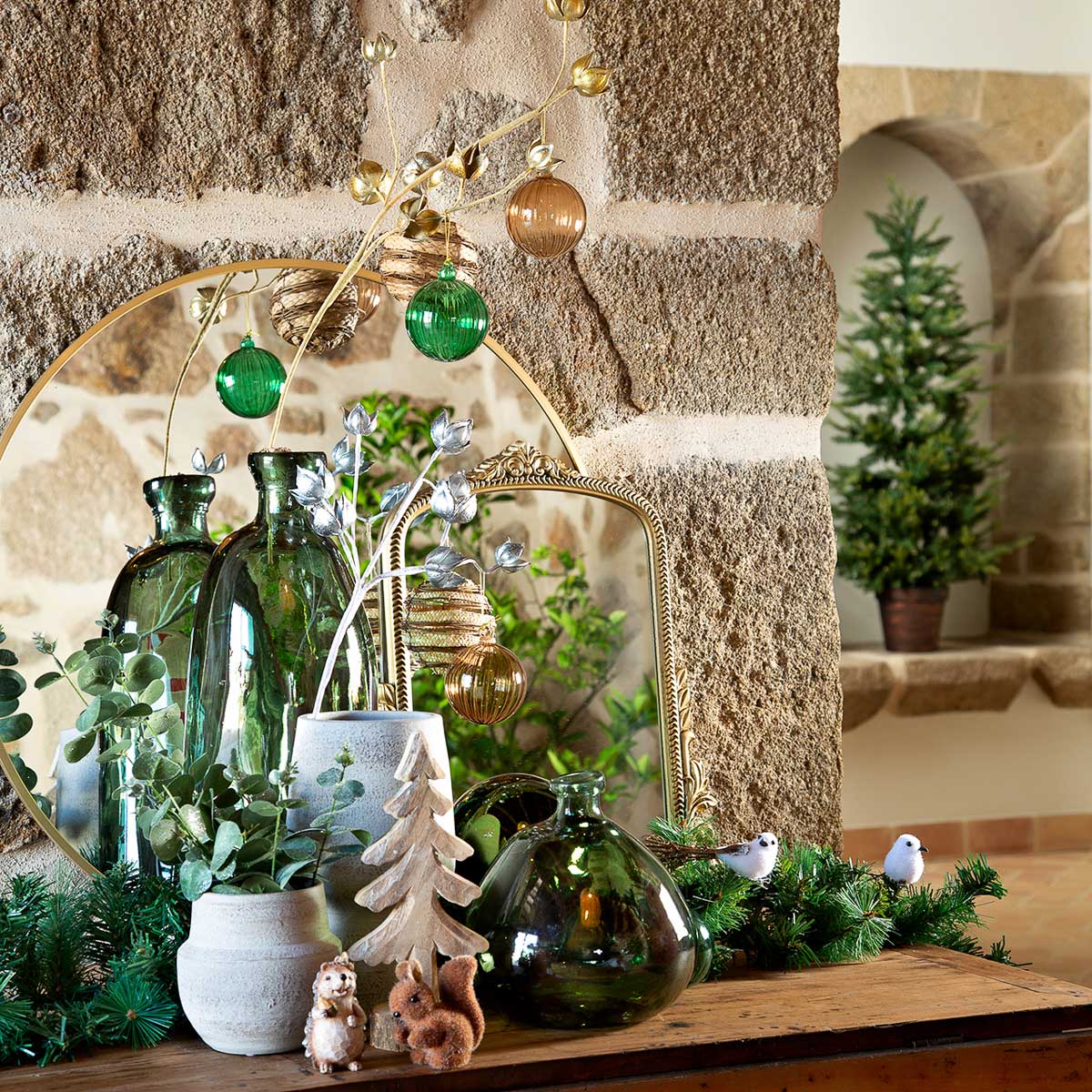 Bola bege riscas relevo em vidro 8cm