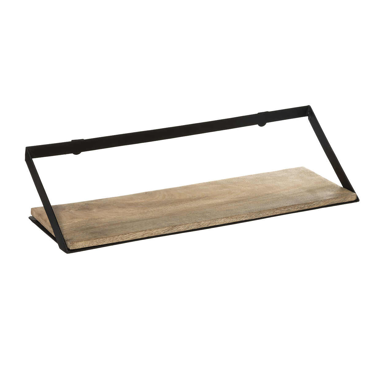 Conjunto de 2 prateleiras em madeira e metal