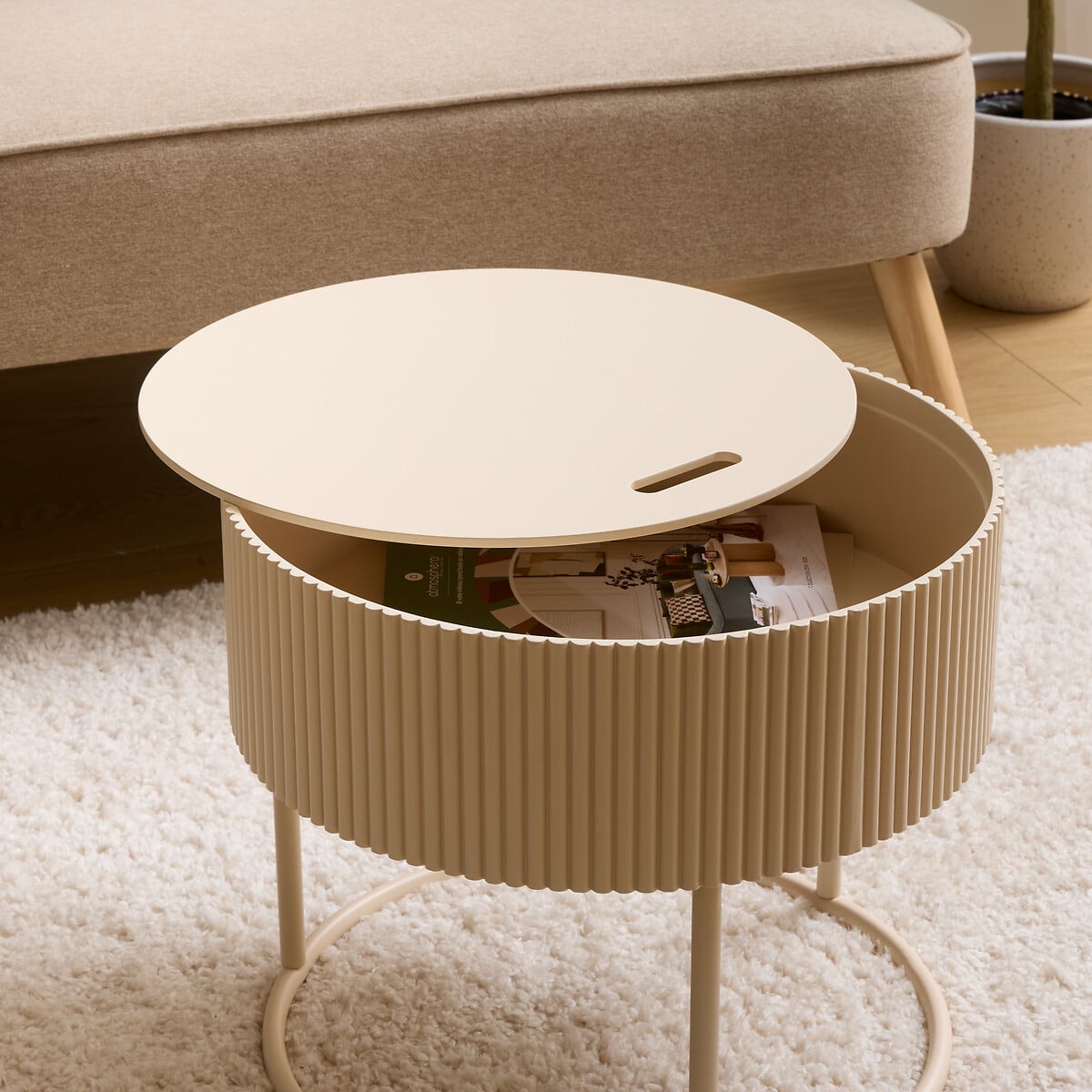 Mesa de apoio JUNA bege 40,5cm