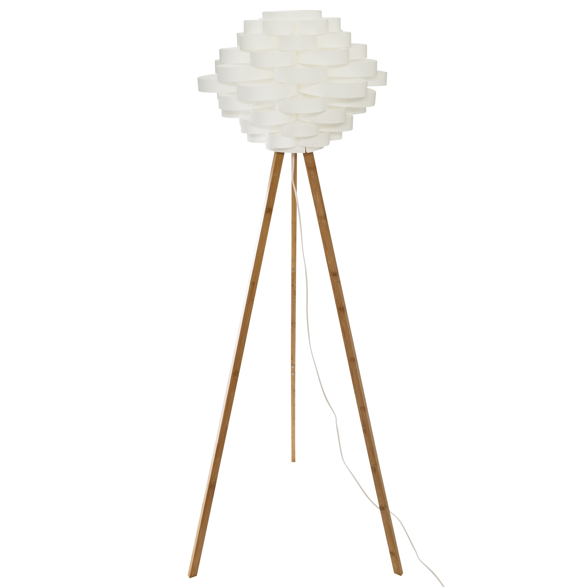 Candeeiro De Ch&atilde;o Em Papel Com Trip&eacute; Lydia