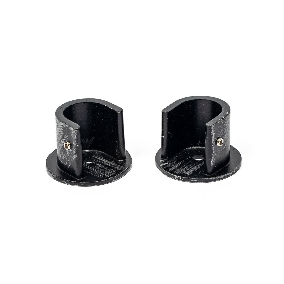 Conjunto de 2 suportes parede preto e prateado d20