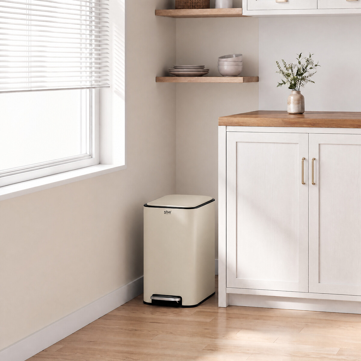 Balde do lixo DELTA SLIM bege 20l