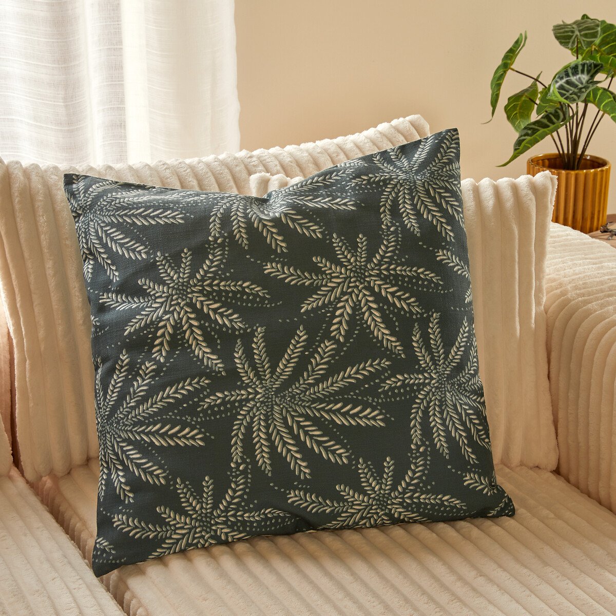 Almofada revers&iacute;vel THE PALM RESORT verde