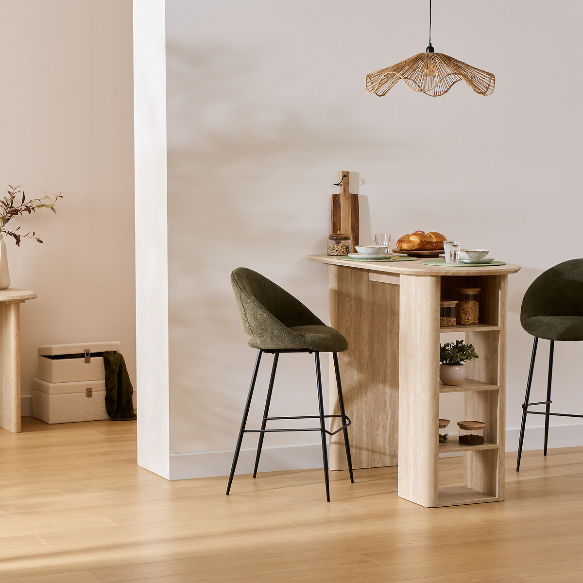 Mesa bar ANAYA bege em mdf