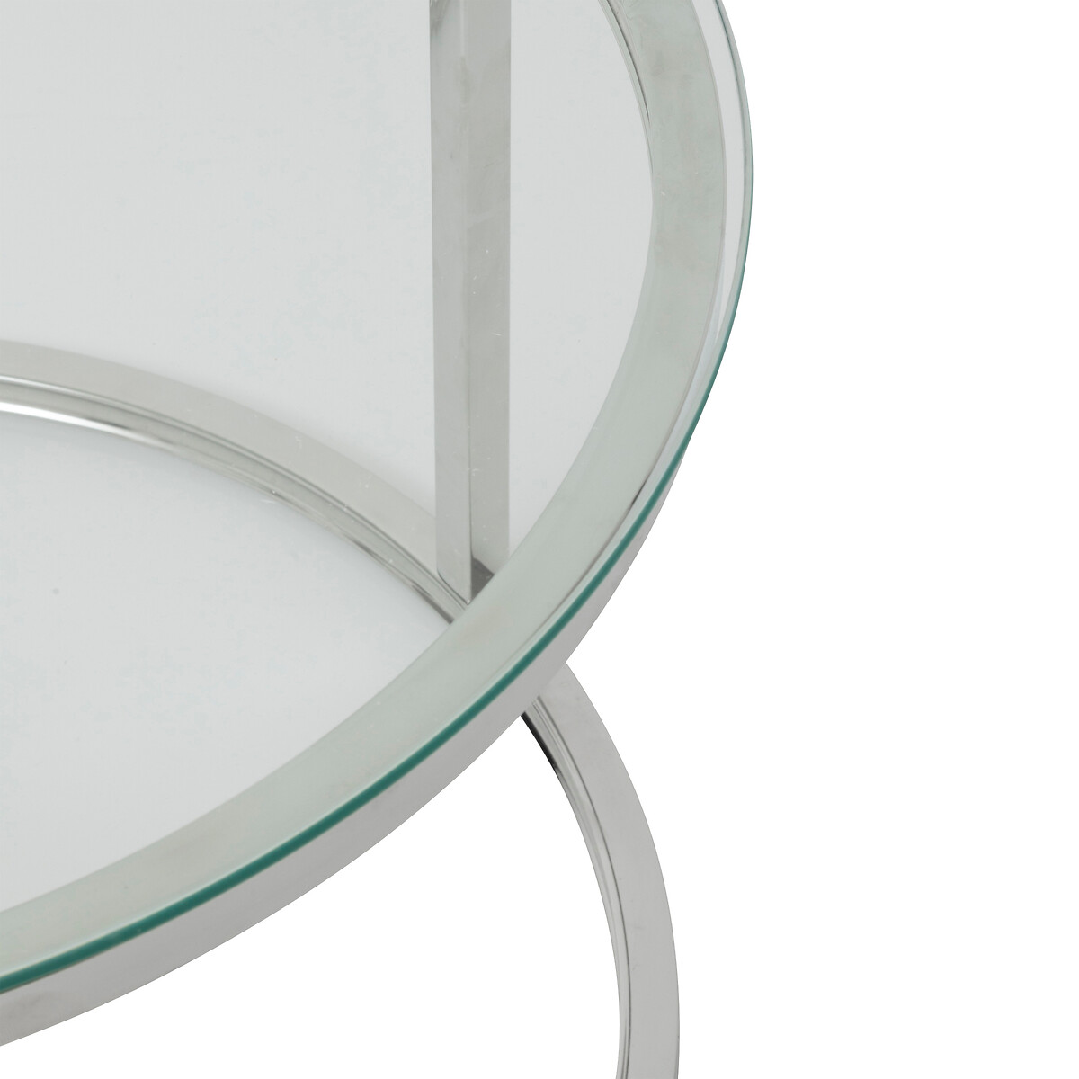 Conjunto de 2 mesas de centro KNEO prateadas