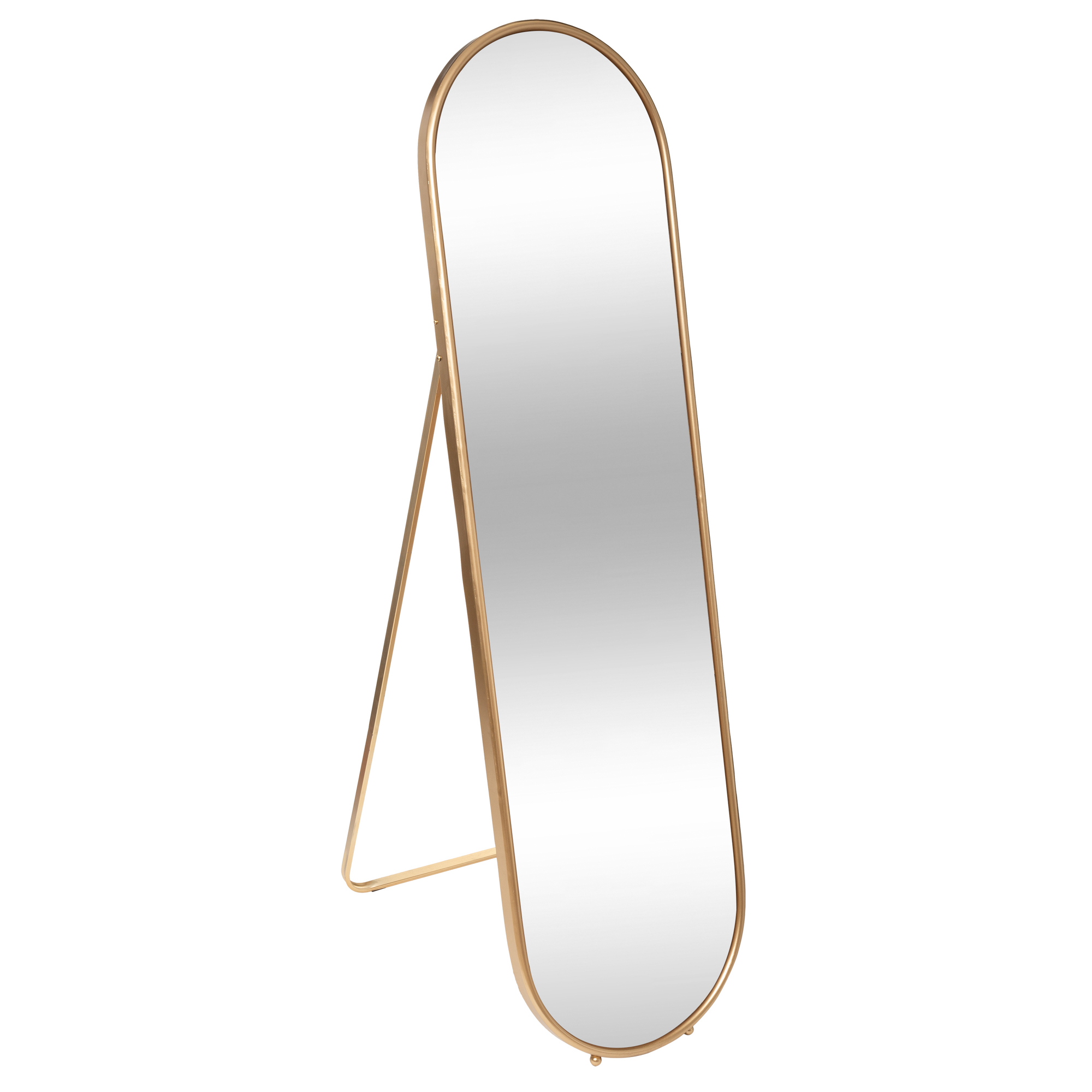 Espelho de ch&atilde;o EDI dourado 160cm