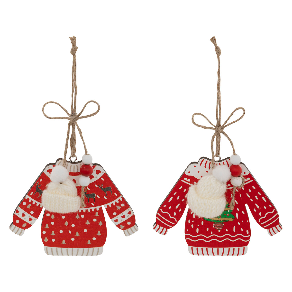 Conjunto de 2 pendurantes camisola de natal