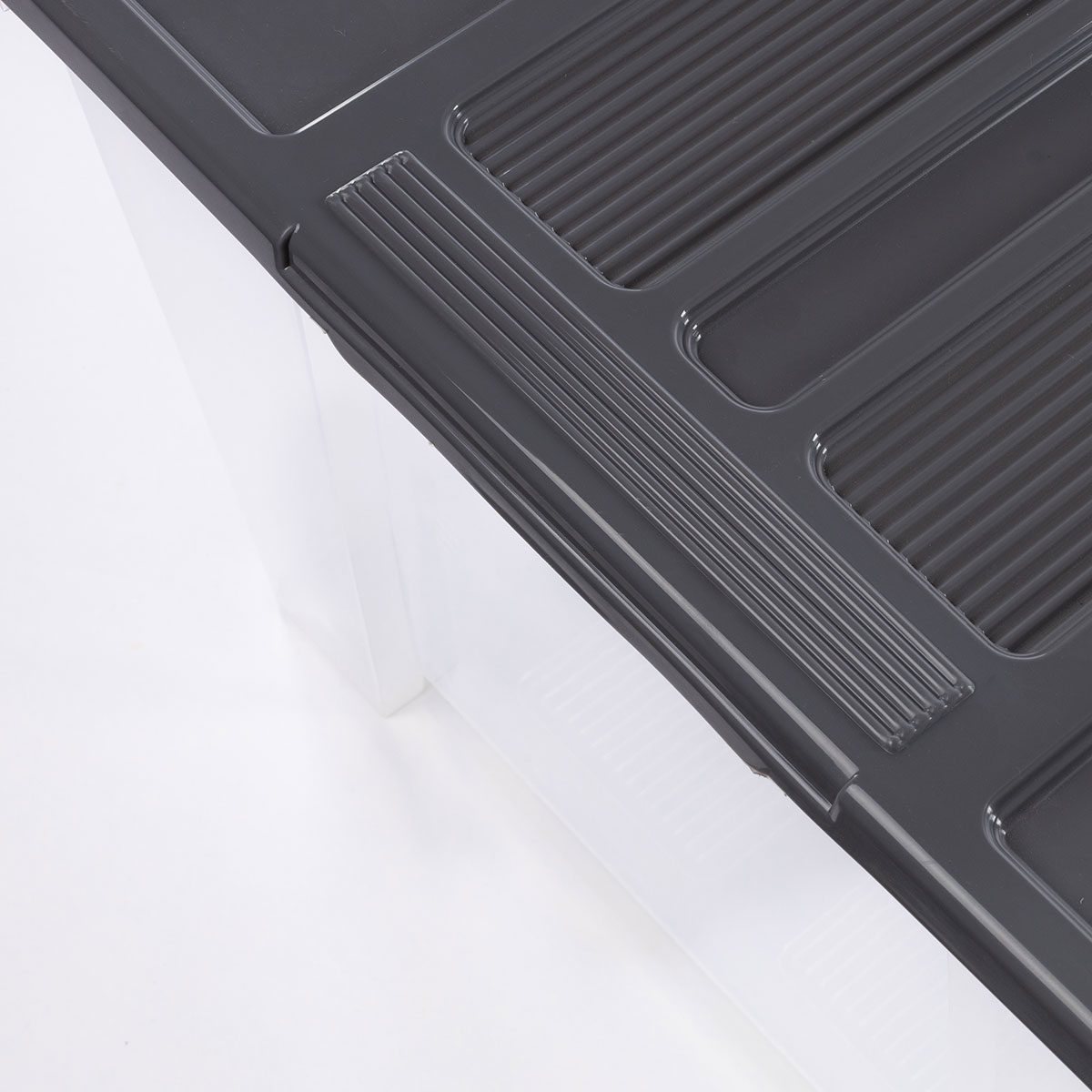 Caixa de arrumação TEX-BOX com tampa cinza 150l