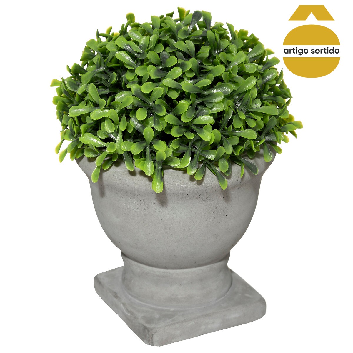 Vaso de cimento com planta ROMANCE 19cm