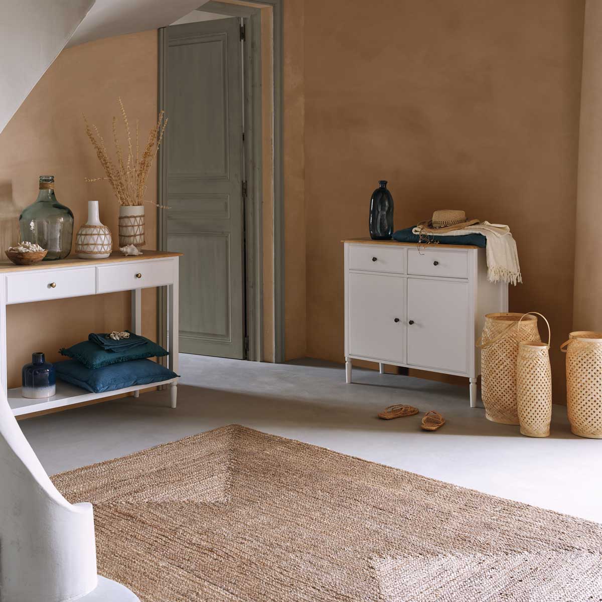 Lanterna natural CROSS em bambu 43cm