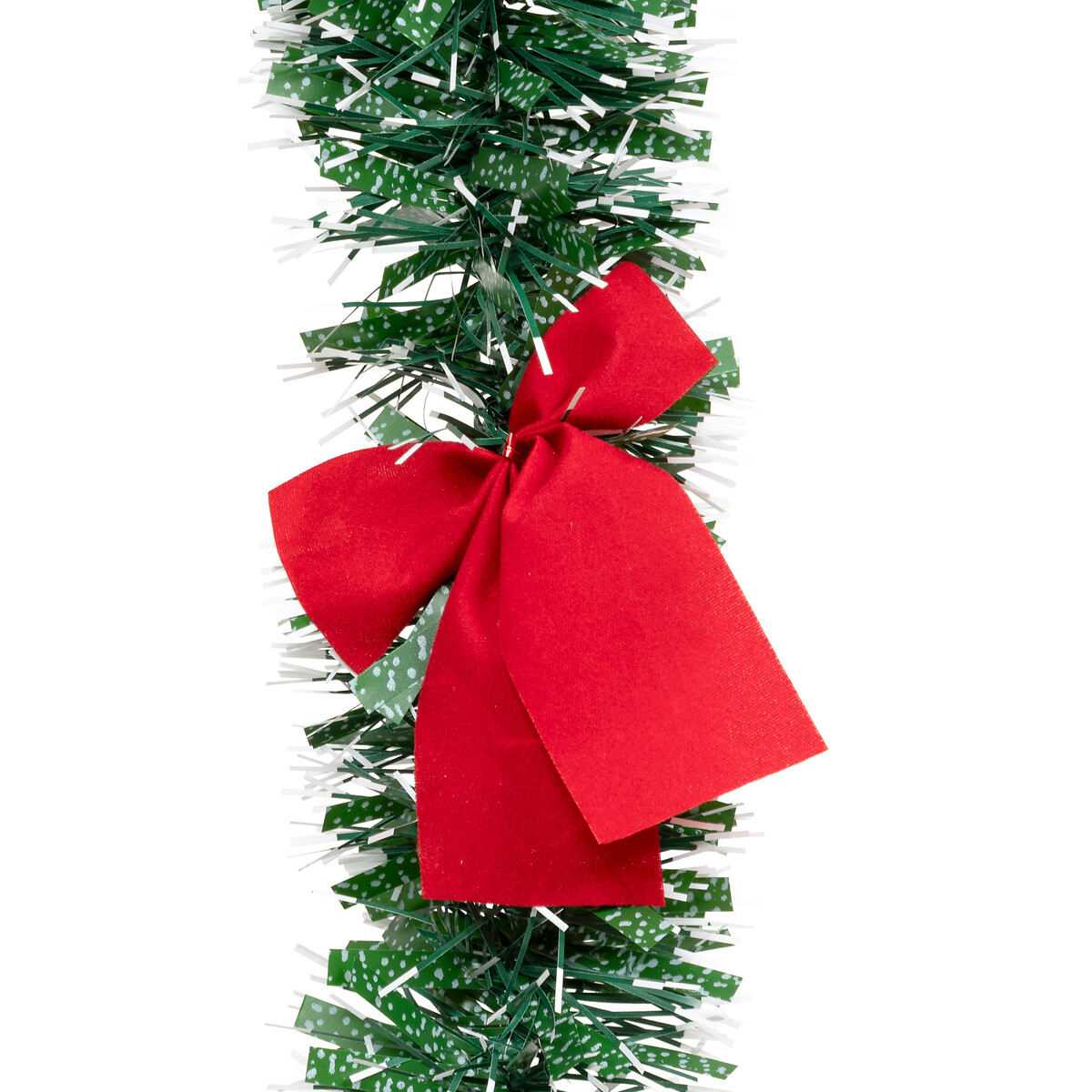 Grinalda verde com la&ccedil;os vermelhos 200cm