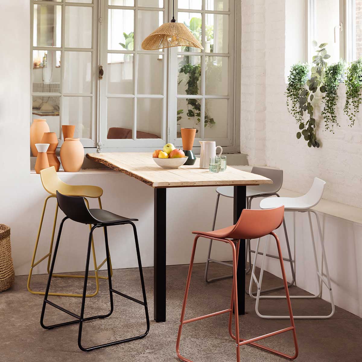 Candeeiro de teto MYHA bege em corda,  Candeeiro de teto MYHA bege em corda