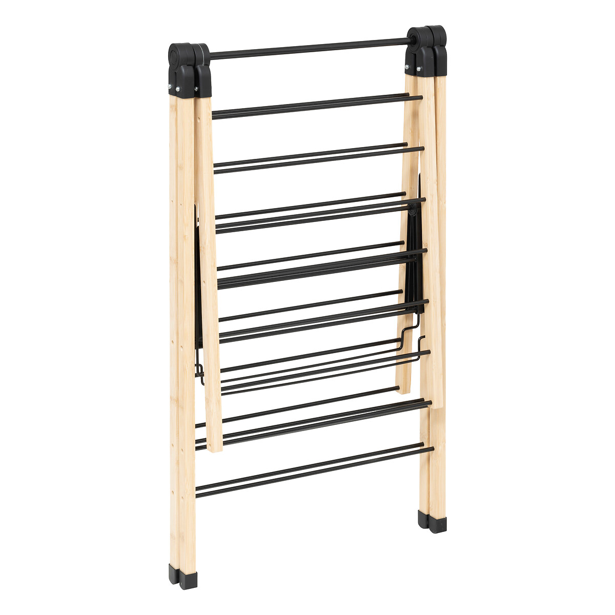 Estendal para roupa em bambu e metal 13m,  Estendal para roupa em bambu e metal 13m