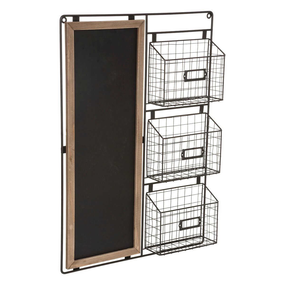 Memo ardósia com cestos de arrumação,  Memo ardósia com cestos de arrumação