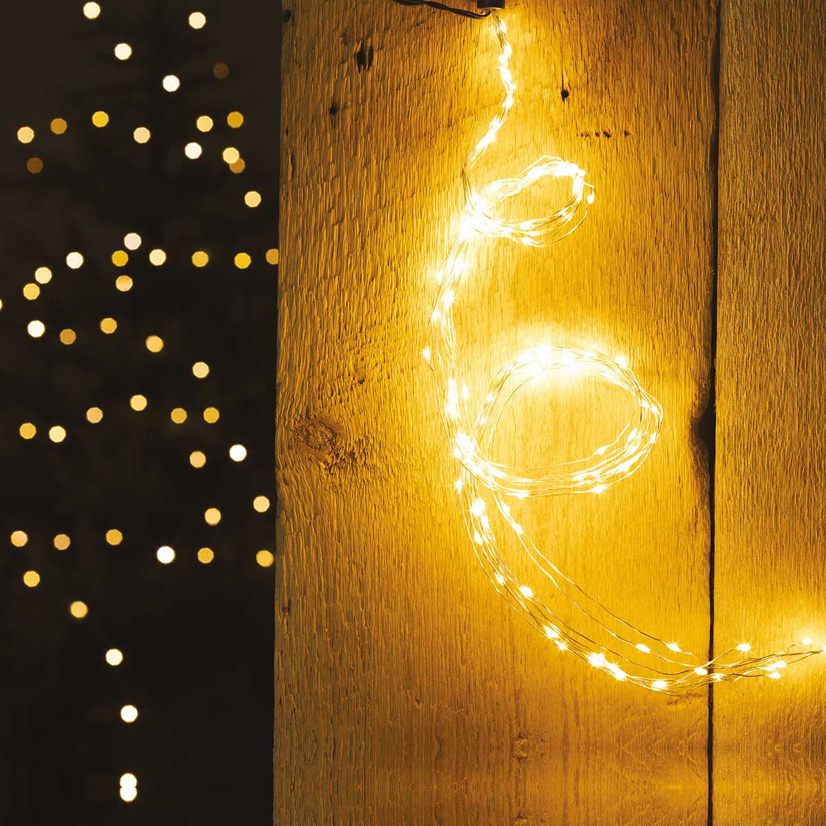 Série De Natal Efeito Cascata Branco Quente 200 LEDs