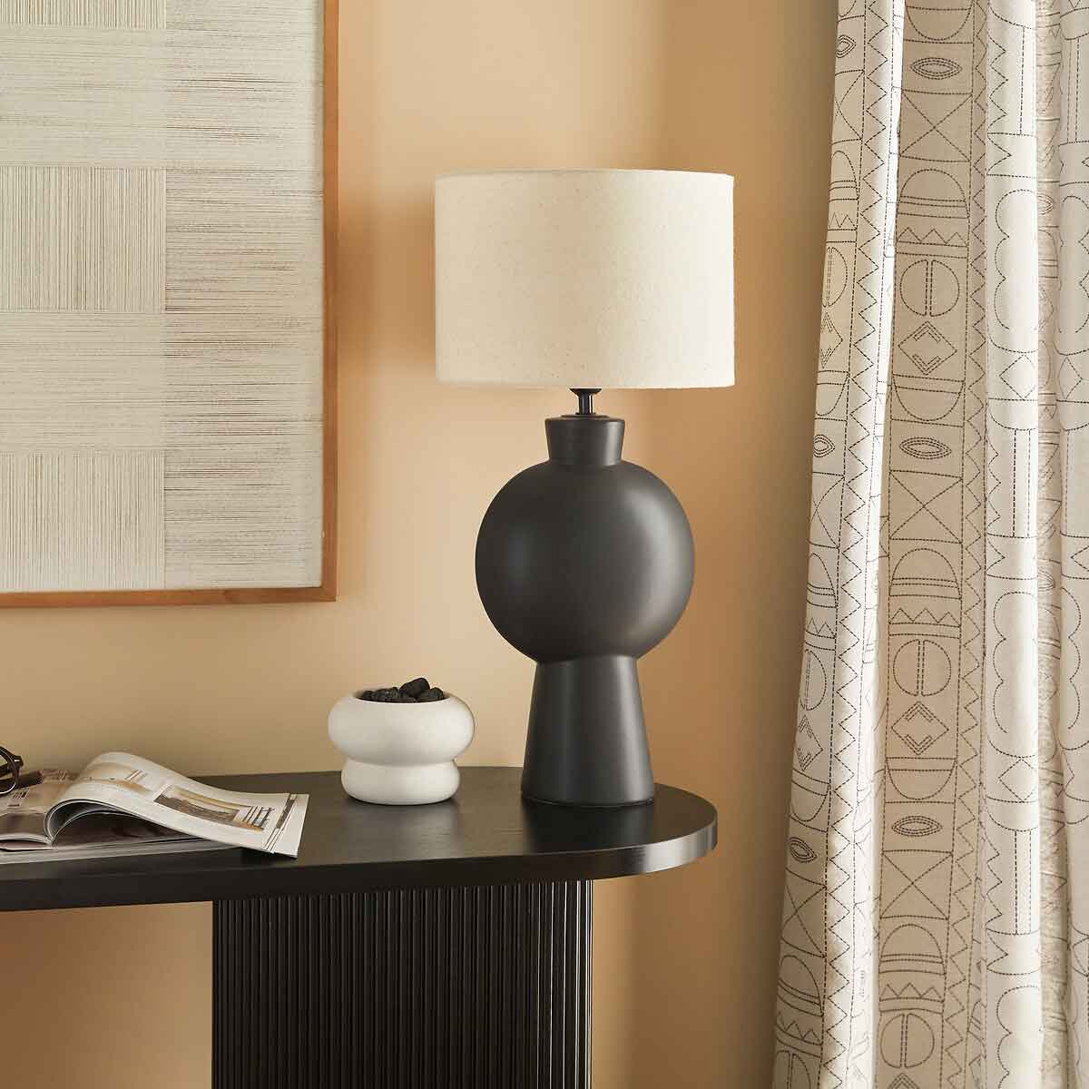 Candeeiro de mesa YULIA preto 59cm