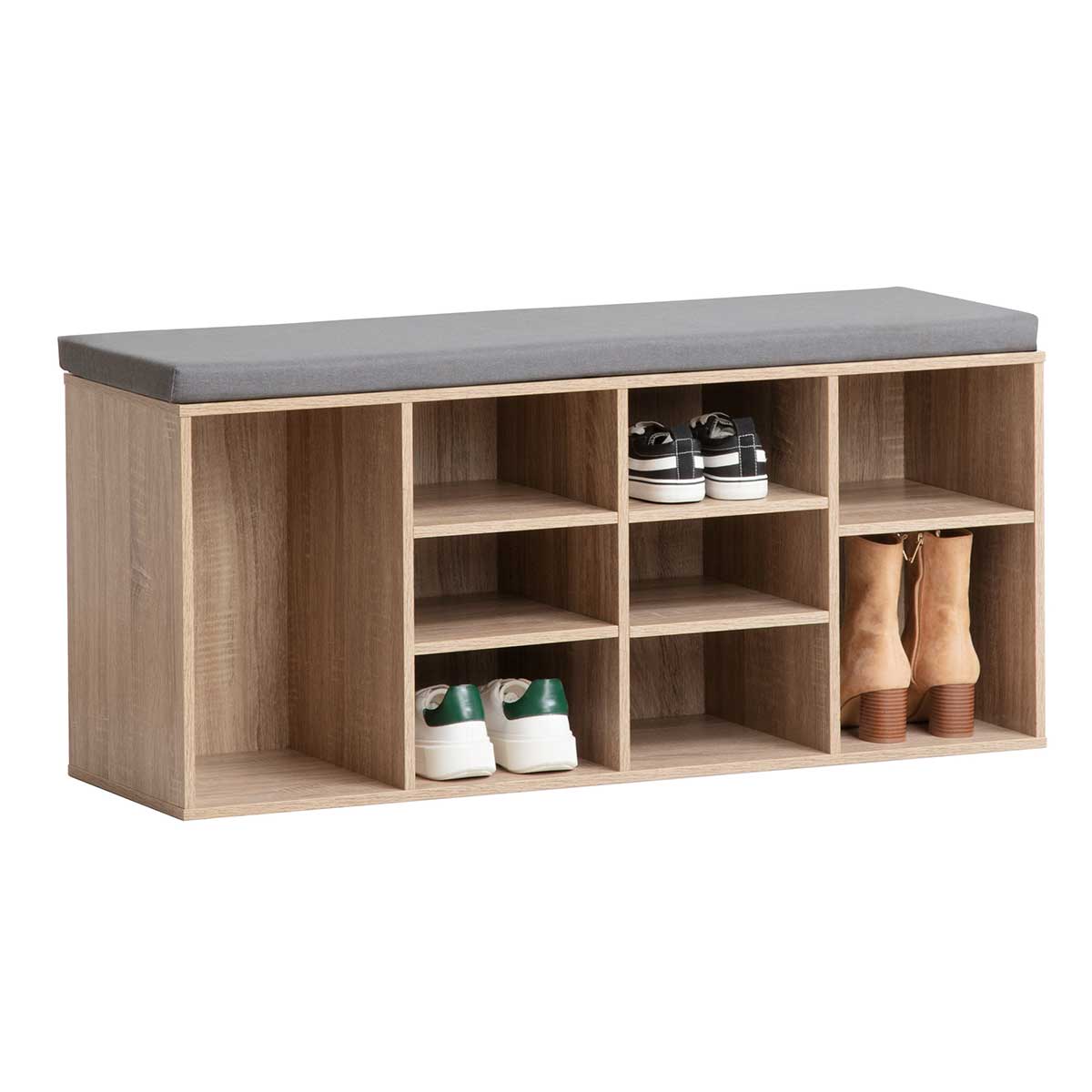 Sapateira com banco e 8 prateleiras removíveis