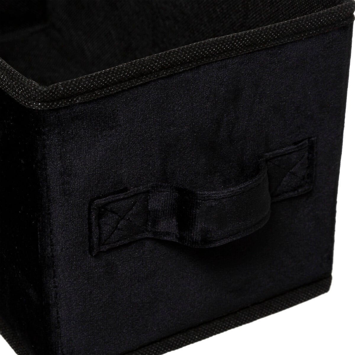 Caixa de arruma&ccedil;&atilde;o preto veludo